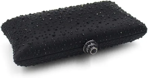 Miniatura 2 de Bolso de noche para mujer, con diamantes de imitación brillantes, para boda, fiesta de noche, bolso de mano con cadena, bolso cruzado