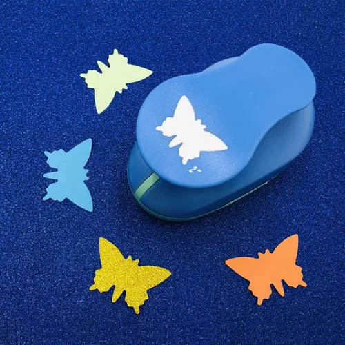 Miniatura 3 de Punchers de papel de 2 pulgadas, 1 pulgada y 5/8 pulgadas, 3 piezas, para álbumes de recortes, para manualidades (mariposa)
