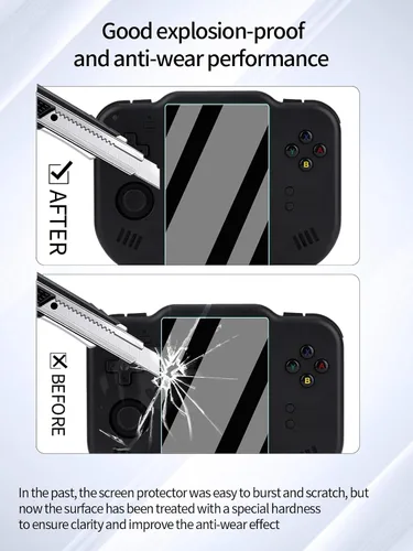 Miniatura 3 de Protector de pantalla para consola de juegos portátil Magicx Zero 40, dureza 9H resistente al tacto, transparente HD, sin burbujas, con kit de fácil