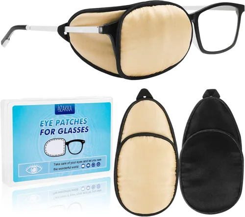 Miniatura 22 de eZAKKA Parches para ojos para adultos, parche ocular médico para gafas, parche ocular médico de seda para parches de ojo vago para mujeres