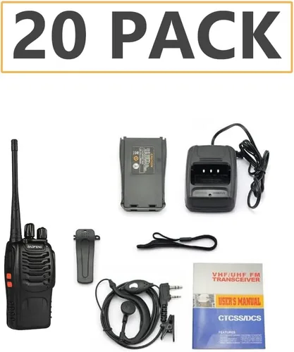 Miniatura 5 de BAOFENG BF-888S Walkie Talkie - Paquete de 20 walkie talkies para equipo, escuela de negocios, radio de mano recargable de largo alcance