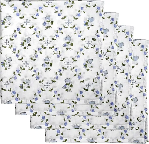 Miniatura 11 de Ridhi - Servilletas de 100 % algodón con estampado de espárragos verdes de 18 x 18 pulgadas (juego de 4) servilletas de cocina reutilizables