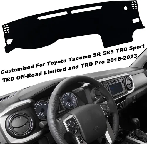 Miniatura 3 de Funda protectora para salpicadero interior compatible con Toyota Tacoma SR SR5 TRD Sport TRD Off-Road Limited y TRD Pro 2016-2023, protector