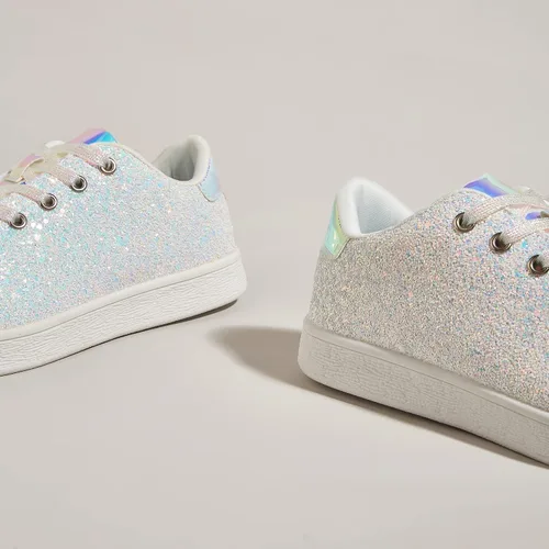 Miniatura 4 de LUCKY STEP - Tenis de moda para mujer, con brillantina y cordones