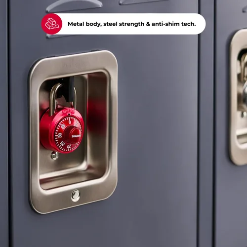 Miniatura 4 de Master Lock 1530T - Candado de combinación para casillero, 2 unidades (paquete de 1), los colores pueden variar