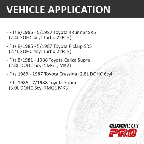 Miniatura 2 de PRO Performance Stage 2 Kit de embrague compatible con Toyota 8/1985-5/1987 4Runner Pickup SR5 8/1981-86 Celica Supra 1983-87 Cressida 1986-7/88