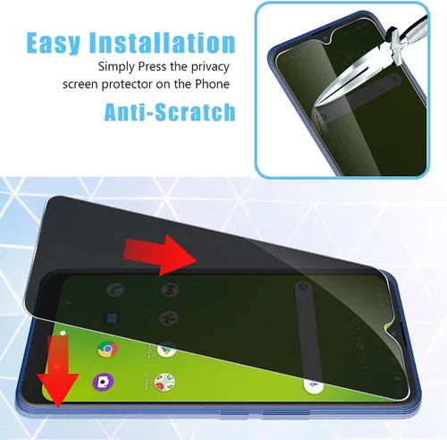 Miniatura 2 de [Paquete de 2 protectores de pantalla de privacidad AT&T Fusion 5G / AT&T Radiant Max 5G / Cricket Dream 5G / Cricket Innovate 5G (6.82 pulgadas)