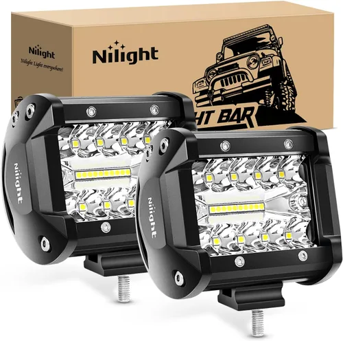 Miniatura 15 de Nilight - Luces LED marinas combinadas de punto de inundación de 4 pulgadas, 2 unidades, luces de navegación, iluminación de cubierta de pontón