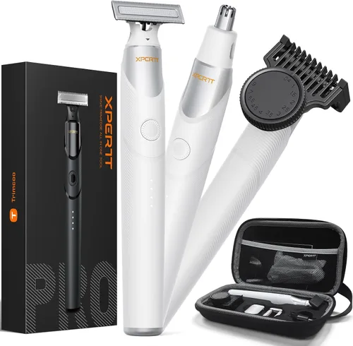 Miniatura 12 de [2026 - Recortadora de pelo para barba y cuerpo mejorada para hombres [todo en uno] Carga rápida USB-C, afeitadora eléctrica sin dolor para ingle