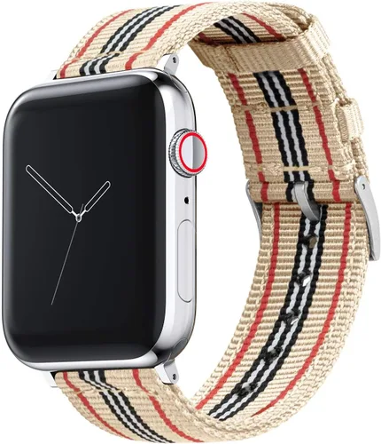Miniatura 19 de BARTON WATCH BANDS - Correas de reloj de nailon de estilo militar compatibles con modelos de Apple Watch - 1, 2, 3, 4, 5, 6, 7, 8, 9, 10, SE, Ultra