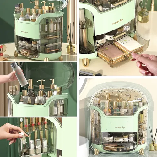 Miniatura 5 de Omeily Organizador de Maquillaje Grande Mejorado Organizador de Tocador de Encimera Organizador de Cosméticos Caja de Almacenamiento de Maquillaje