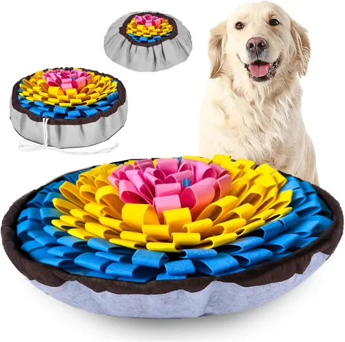 Miniatura 8 de PET ARENA Alfombrilla de olfateo para perros de razas grandes, gatos - 25" x 25" juguetes de enriquecimiento para perros con alfombrilla de olfateo