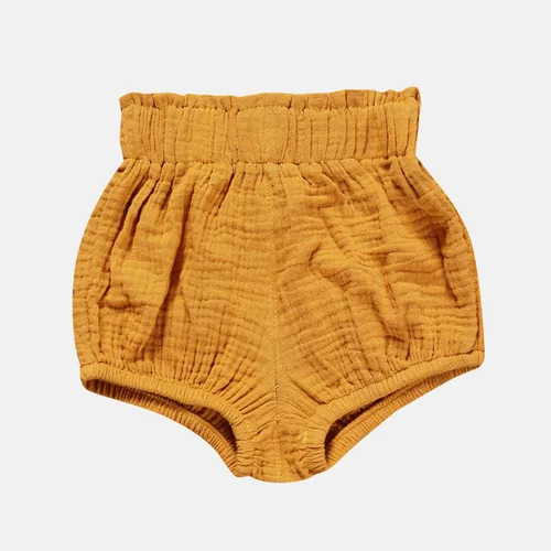 Miniatura 4 de Conjunto de 3 piezas de pantalones cortos para recién nacidos, para bebés, niñas y niños, mezcla de lino y algodón, lindos pantalones cortos