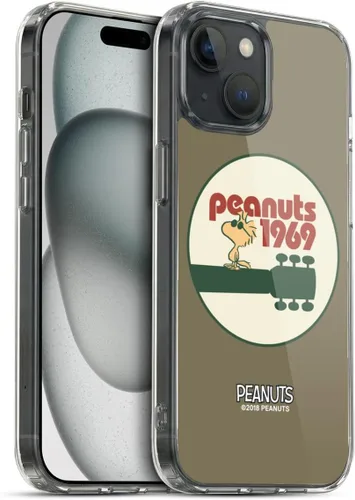 Miniatura 163 de Head Case Designs Funda de gel Woodstock 50th con licencia oficial de Peanuts Snoopy Guitar 1969 [protección de grado militar] compatible con Apple
