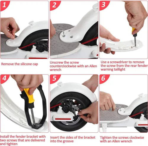 Miniatura 7 de Chuancheng Kit de accesorios para Xiaomi Mijia M365 y Pro Series Gancho Scooter Eléctrico, Amortiguadores de Vibración 0.024 in 0.031 in 0.047 in
