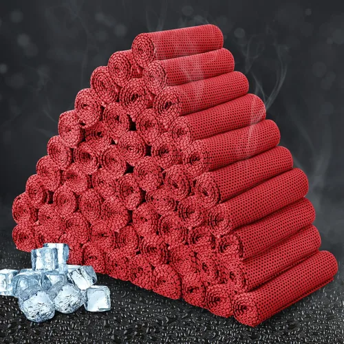 Miniatura 37 de Honoson Toalla de enfriamiento a granel – Toallas frescas para cuello y cara, microfibra transpirable y deportiva para gimnasio, yoga, viajes, Azul