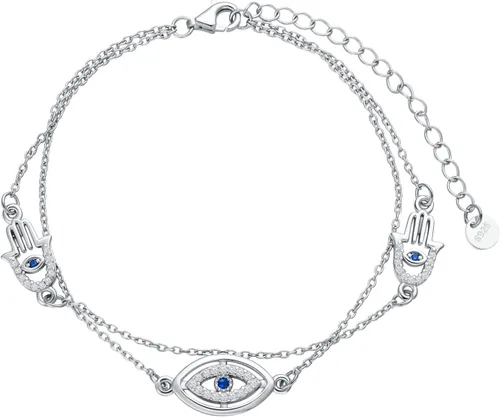 Pulseras de plata de ley claddaghnudo celtacruzmal de ojomariposamariquitahuella de patacorazónflorestetoscopiocadena de eslabones con dije de