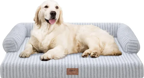 Miniatura 116 de Cama ortopédica impermeable para perros pequeños, cama para perros de tamaño mediano, cómoda cama para mascotas y gatos con lados, funda extraíble