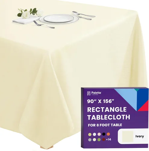 Miniatura 124 de Gee Di Moda - Mantel rectangular de 60 x 84 pulgadas – Mantel rectangular de poliéster lavable para mesa de 5 pies