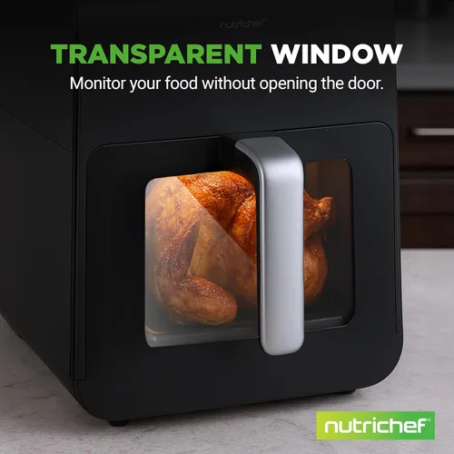Miniatura 6 de Nutrichef Ablandador eléctrico de freidora de aire de 6.3 cuartos de galón 12-1 funciones de cocción preestablecidas Incluye función