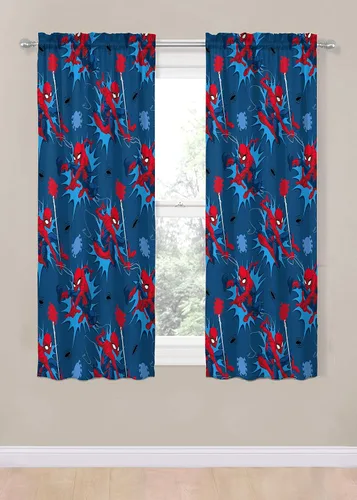 Miniatura 5 de Jay Franco Marvel Spiderman Burst - Juego de ropa de cama individual y cortinas de Spidey Daze