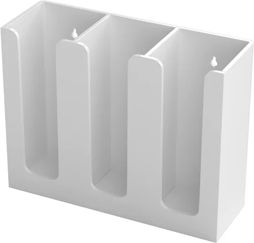 Miniatura 8 de Richboom Soporte organizador de almacenamiento acrílico para taza de café y tapa, 2 compartimentos, transparente
