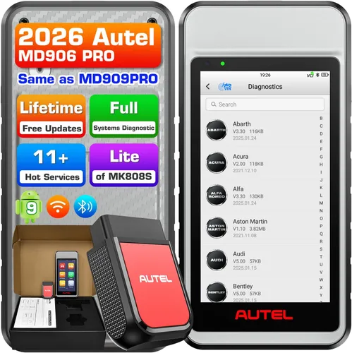 Autel Escáner MaxiDiag MD906 PRO, 2026 MD906PRO OBD2 Herramienta de diagnóstico automotriz para sistema completo Igual que MD909 PRO, versión Lite.