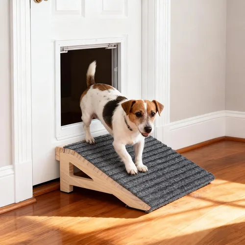 Paquete de 1 rampa de escaleras para perros pequeños y mayores, escalones antideslizantes de madera para mascotas, rampa de asistencia para perros