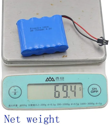 Miniatura 3 de Blomiky Paquete de 2 baterías Ni-Cd de 4.8 V 700 mAh y 2 cables USB adecuados para SY-E511 RC Excavadora C181 C182 C185 escala 1/18 RC Truck