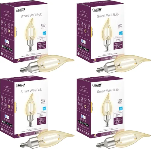 Miniatura 9 de Feit Electric CFC40/927CA/FIL/AG Bombilla LED inteligente, WiFi, regulable, no requiere concentrador, compatible con Alexa o Google Assistant