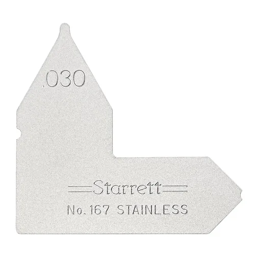 Miniatura 17 de Starrett Medidor de radio individual para radios convexos y cóncavos, ideal para carpinteros y construcciones, acero inoxidable, calibre de radio