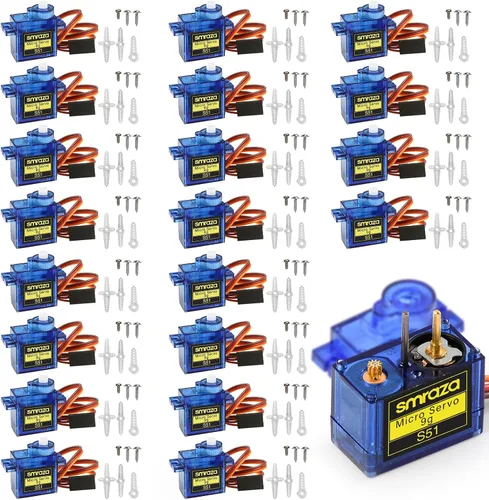 Miniatura 11 de Smraza 4 piezas SG90 9G Micro Servo Kit (engranaje metálico) para proyectos Arduino, robot RC, brazo de robot, helicóptero, control de avión, coche