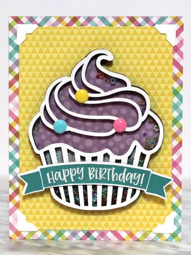 Miniatura 3 de Cupccake Shaker Metal Troqueles troquelados, para fiesta de cumpleaños, para helado, troqueles cortados, álbumes de recortes, papel decorativo