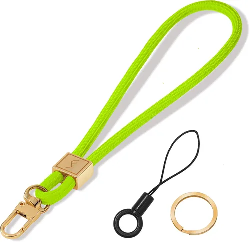 Miniatura 20 de Fishent Cordón para llavero, bonito soporte para llavero, cordón de muñeca tejido mejorado para llaves, correa de muñeca llavero para mujeres