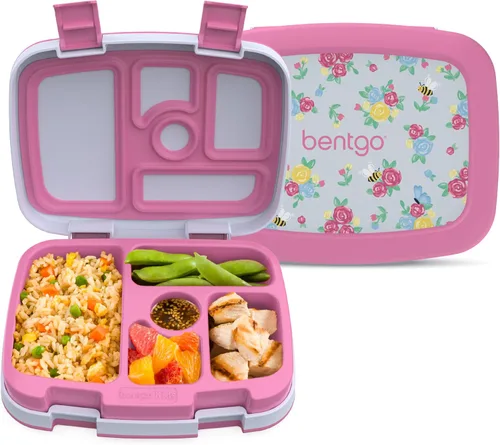 Miniatura 19 de Bentgo Kids Prints - Lonchera de 5 compartimentos estilo bento, a prueba de derrames, porciones de tamaño ideal para niños de 3 a 7 años, duradera