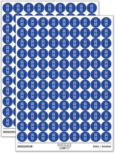 Miniatura 6 de Vendaje de lesiones médicas más de 200 calcomanías redondas - acabado mate - tamaño de 0.50 pulgadas - naranja