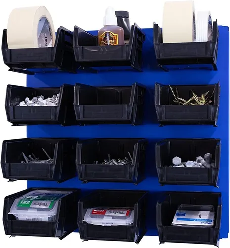 Miniatura 7 de OmniWall Sistema de almacenamiento de contenedores: sistema de organización de herramientas de garaje de metal montado en la pared de 16 x 16 Blanco