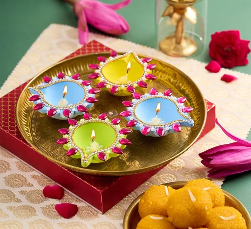 Miniatura 5 de Indotribe 12 piezas de diyas de 3 pulgadas para Pooja Clay Diya para decoraciones de Diwali para decoración del hogar, regalos de regreso
