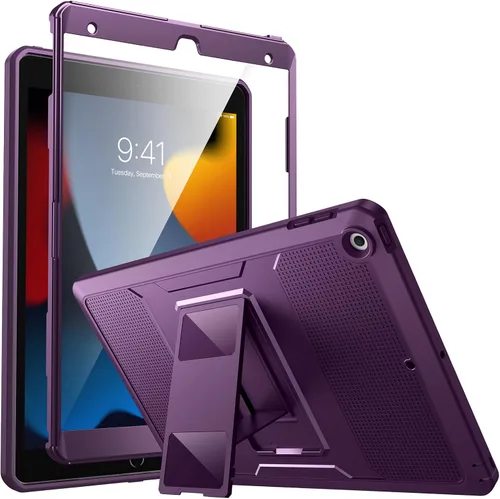 Miniatura 18 de MoKo Funda para iPad de 10.2 Pulgadas iPad 9ª Generación 2021/ iPad 8ª Generación 2020/ iPad 7ª Generación 2019, [Servicio Pesado] A Prueba