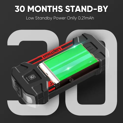 Miniatura 4 de Lokithor J402 Jump Starter 3000A 12V 24000Amh Batería portátil de litio para automóviles de hasta 9.0L de gas y 7.0L Diesel con carga rápida de 100