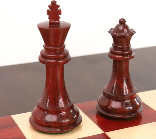 Miniatura 4 de Royal Chess Mall - Juego de piezas de ajedrez profesional Staunton de 3.9" - Madera de Budrose ponderada
