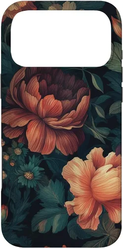 Miniatura 22 de Vintage Dark Flower Pattern Moody Floral Case for iPhone 17
