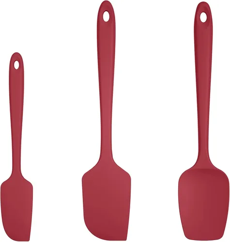 Miniatura 10 de U-Taste Juego de espátulas de silicona, 600ºF, resistente al calor, sin costuras, de grado alimenticio, goma flexible, para cocina, mezcla, hornear