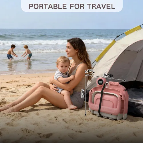 Miniatura 5 de Bañera plegable para recién nacidos a niños pequeños (0 a 24 meses), bañera portátil para bebés para viajes, bañera para recién nacidos con cojín