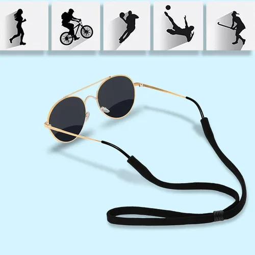 Miniatura 5 de Correa de gafas (2 piezas) Correa de gafas deportivas Retenedor ajustable de gafas de sol para hombres mujeres Paquete de 2 (negro)