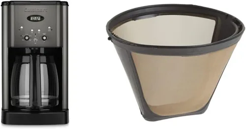 Paquete de cafetera Cuisinart de 12 tazas con filtro dorado