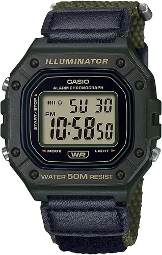 Miniatura 6 de Casio W218H Series Men’s Digital Watch 50M WR 1/100 Second Stopwatch 100 SEC Chronograph LED Backlight Countdown Timer Daily Alarm