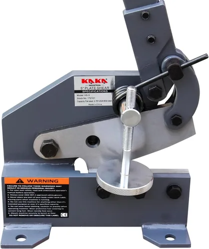 Miniatura 6 de KAKA INDUSTRIAL Cizalla de metal, cortador de chapa metálica de 5 pulgadas para barras de acero y placas de cobre, herramienta manual