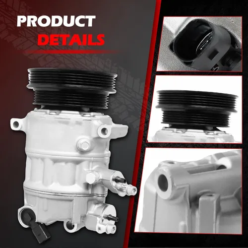 Miniatura 5 de Compresor de CA 4717058 apto para 2007-2014 VW Beetle 2.5L, Golf Passat TT RS Quattro Golf SportWagen Jetta Bora 2.0L 2.5L, A/C con reemplazo