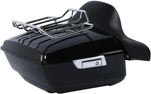 Miniatura 3 de TCMT King Caja de Maletero de Motocicleta con Respaldo Portaequipajes Soporte de Montaje 2 Up Compatible con Harley 2014-2025 Touring CVO Road King